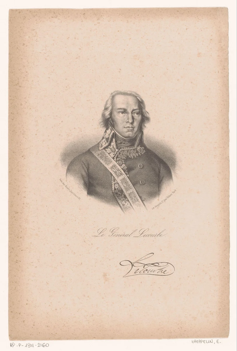 Portret van Claude Jacques Lecourbe by anonymous, print, 1832-1862