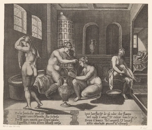 Badende Psyche by Unknown, print, 1500-1536