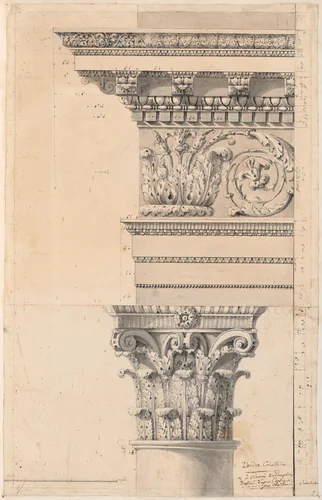 L'Ordre Corinthian by Charles Louis Clérisseau, drawing, 1768