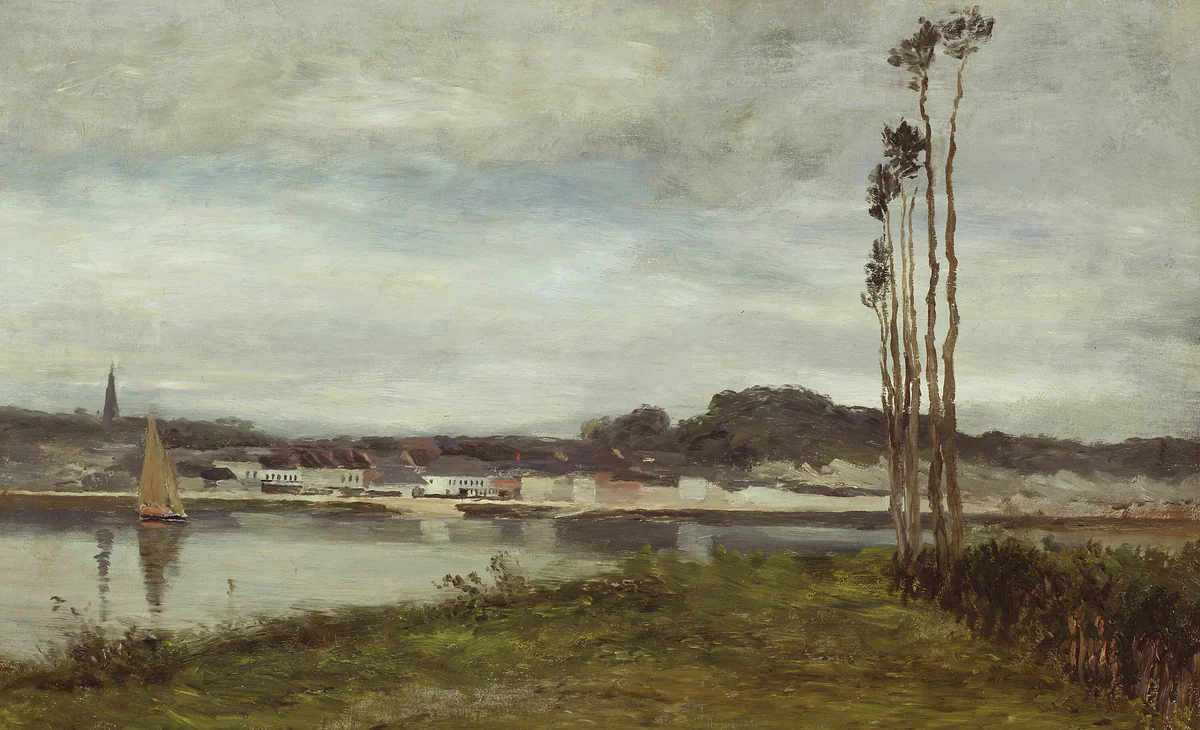 On the Seine by Homer Dodge Martin, painting, 1895