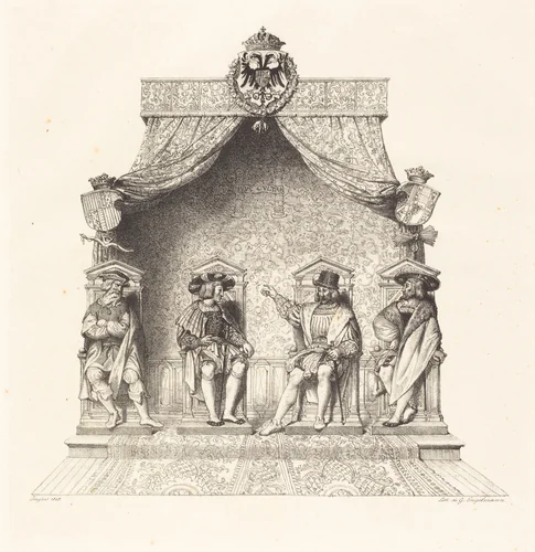 Four Magistrates of Besançon (Quatre magistrats de Besançon) by Jean-Auguste-Dominique Ingres, print, 1825