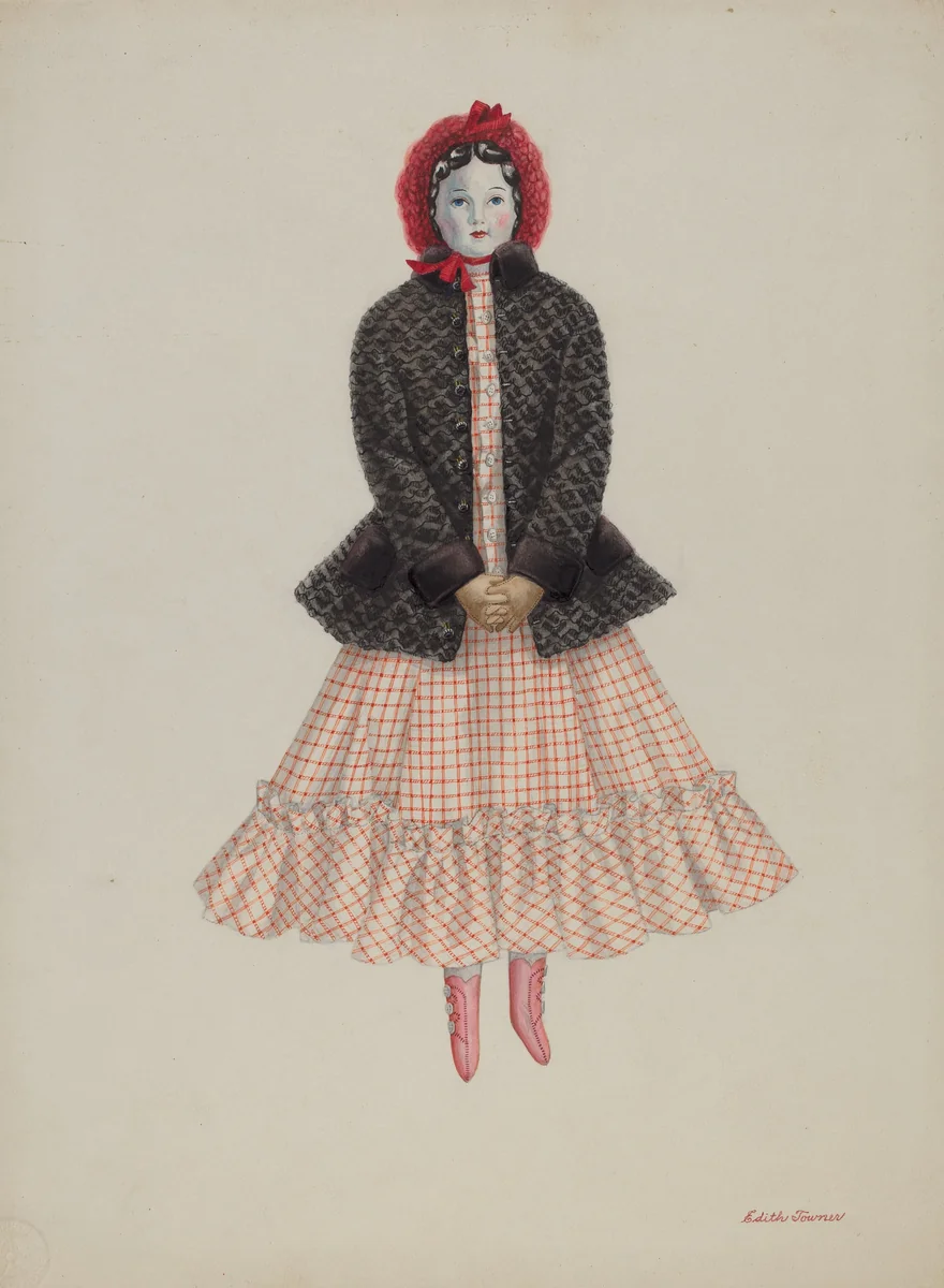 Doll - "Flora Richardson" by Edith Towner, index of american design, 1937