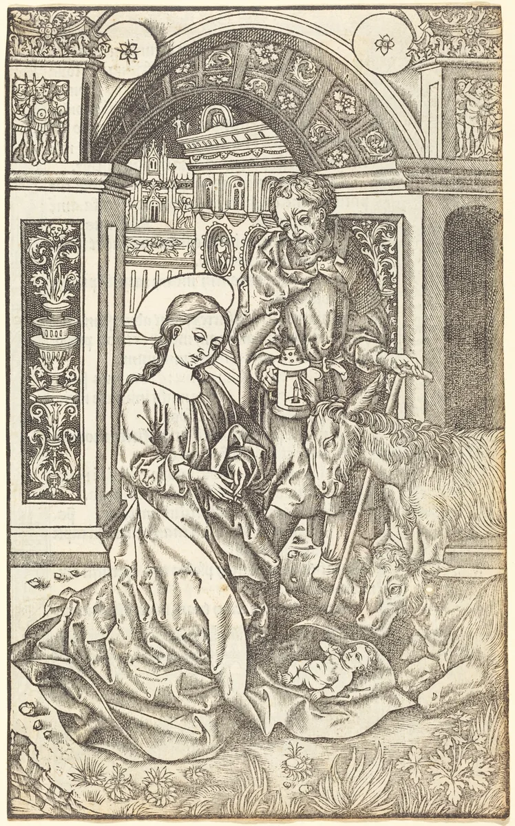 The Nativity by French 15th Century, print, 1500
