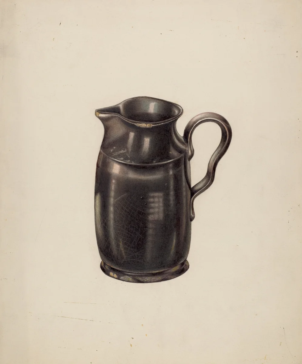 Moravian Pitcher by Wellington Blewett, index of american design, 1938