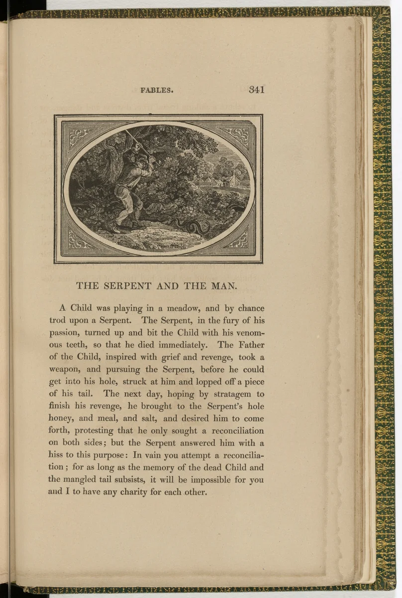 Headpiece (page 341) from The Fables of Aesop by Thomas Bewick, illustrated book, 1818