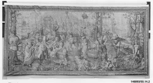 Autumn from a set of The Seasons of Lucas by Master of the Months of Lucas, textile, 1685-1699