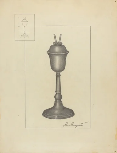 Lamp by Matthew Mangiacotti, index of american design, 1936