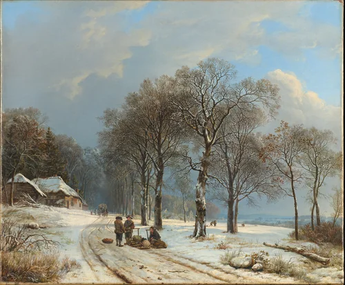 Winter Landscape by Barend Cornelis Koekkoek, painting, 1835-1838