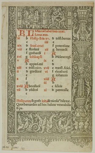 Illustration from Officium B.M.V., plate 62 from Woodcuts from Books of the XVI Century by Unknown Artist, print, 1505