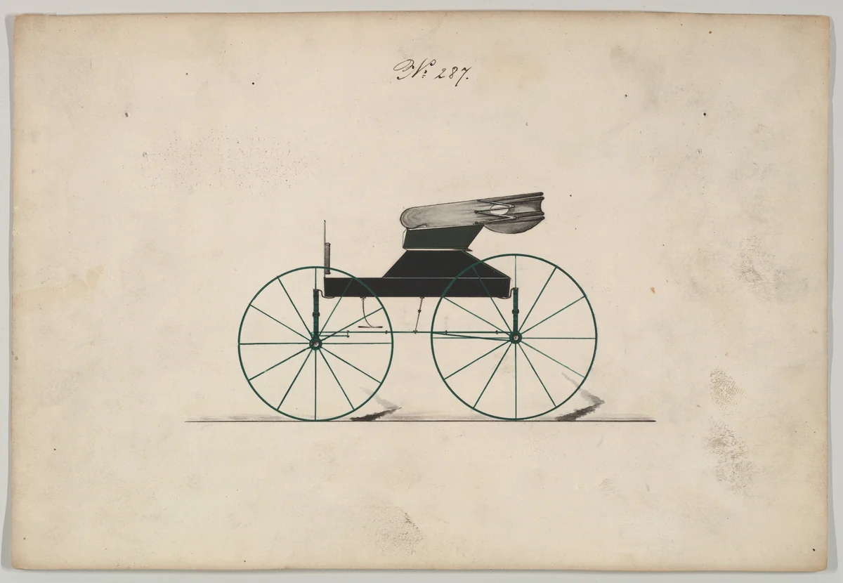 Wagon #287 by Brewster & Co., drawing, 1860-1870