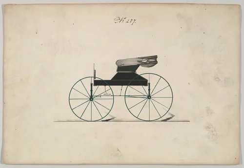 Wagon #287 by Brewster & Co., drawing, 1860-1870