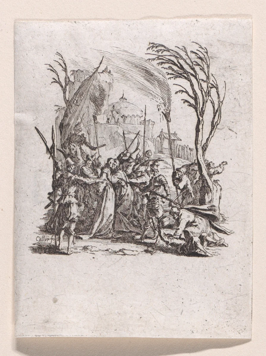 Jésus est Livré aux Juifs (Jesus is Delivered to the Jews), from "La Petite Passion" (The Little Passion) by Jacques Callot, print, 1624-1625