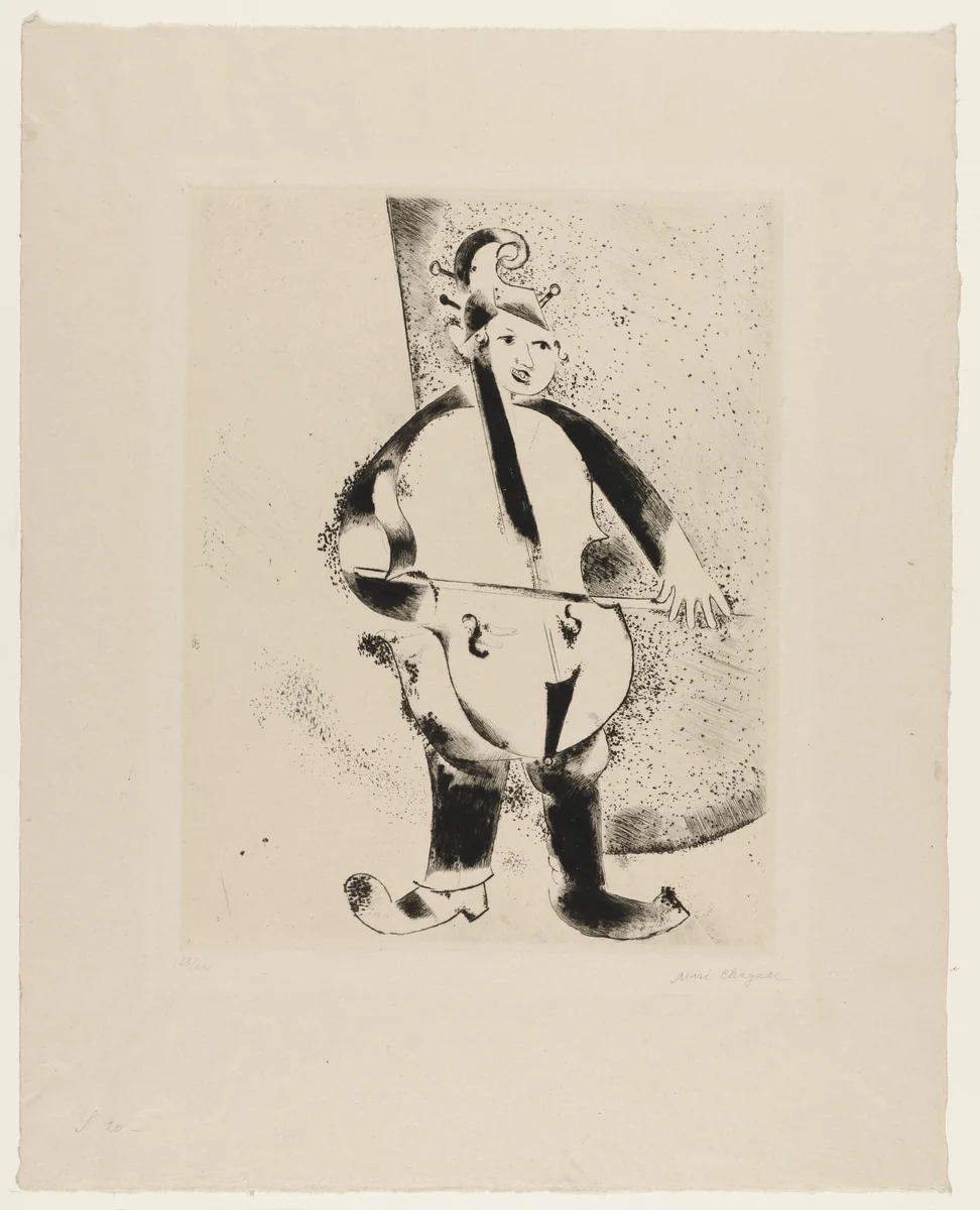 The Musician (Der Musiker), supplementary print from My Life (Mein Leben) by Marc Chagall, print, 1922