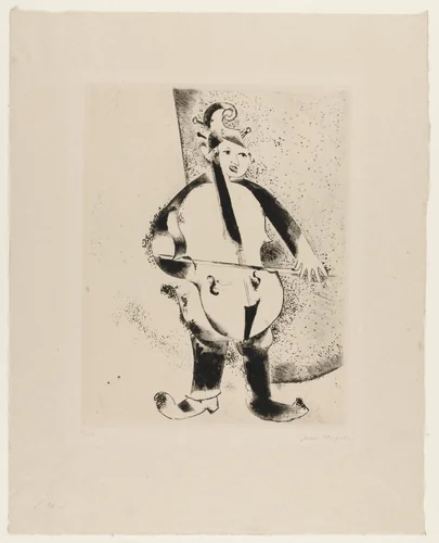 The Musician (Der Musiker), supplementary print from My Life (Mein Leben) by Marc Chagall, print, 1922