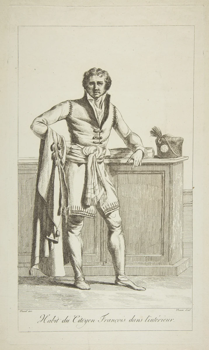 Inside Attire of the French Citizen by Jacques-Louis David, print, 1794