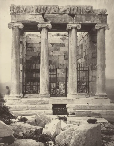 Eastern Facade of the Temple of Victory by William James Stillman, photograph, 1869