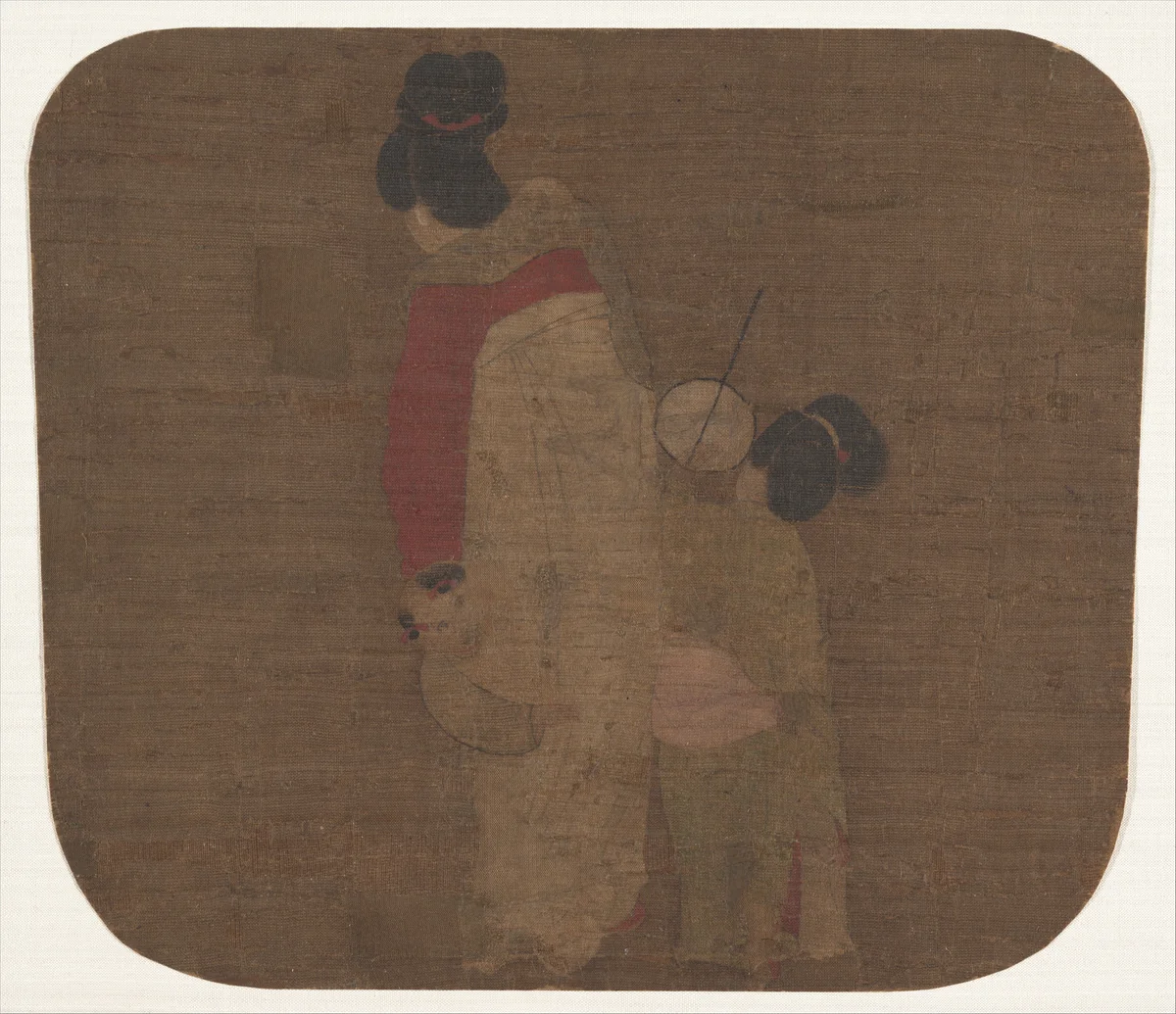 Lady and Children by Unidentified Artist, painting, 1368-1644