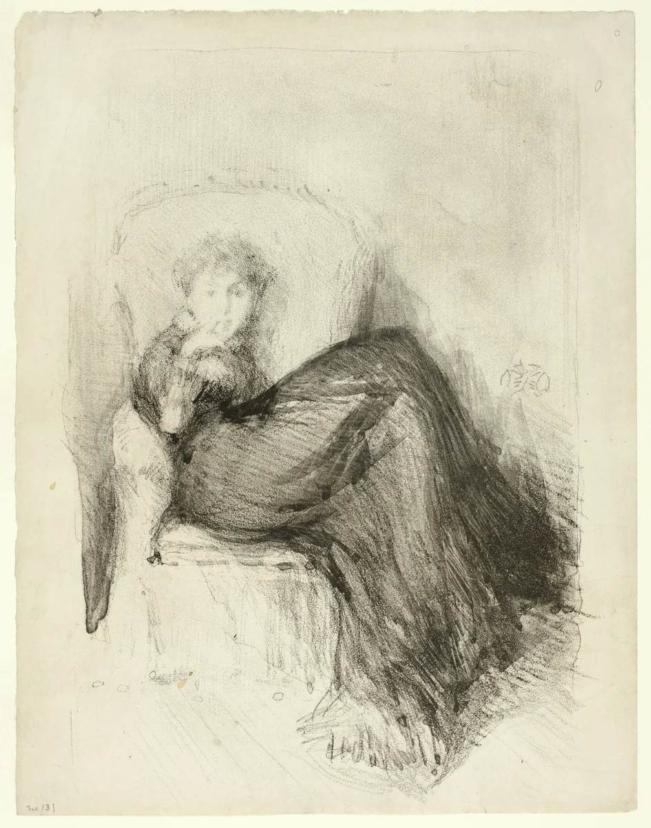 Study: Maud Seated by James McNeill Whistler, print, 1878