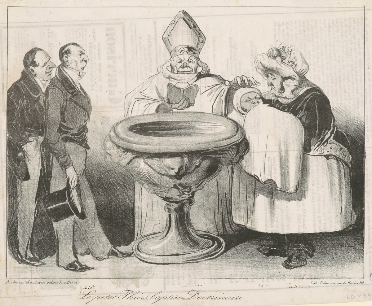 Le Petit Thiers, Baptisé Doctrinaire by Honoré Daumier, print, 1835