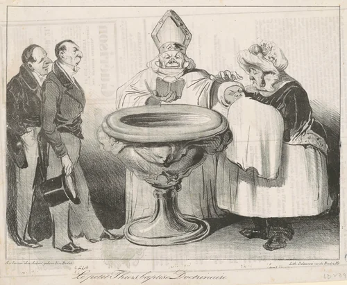 Le Petit Thiers, Baptisé Doctrinaire by Honoré Daumier, print, 1835