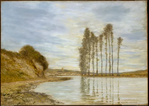 View on the Seine: Harp of the Winds by Homer Dodge Martin, artwork, 1893-1895