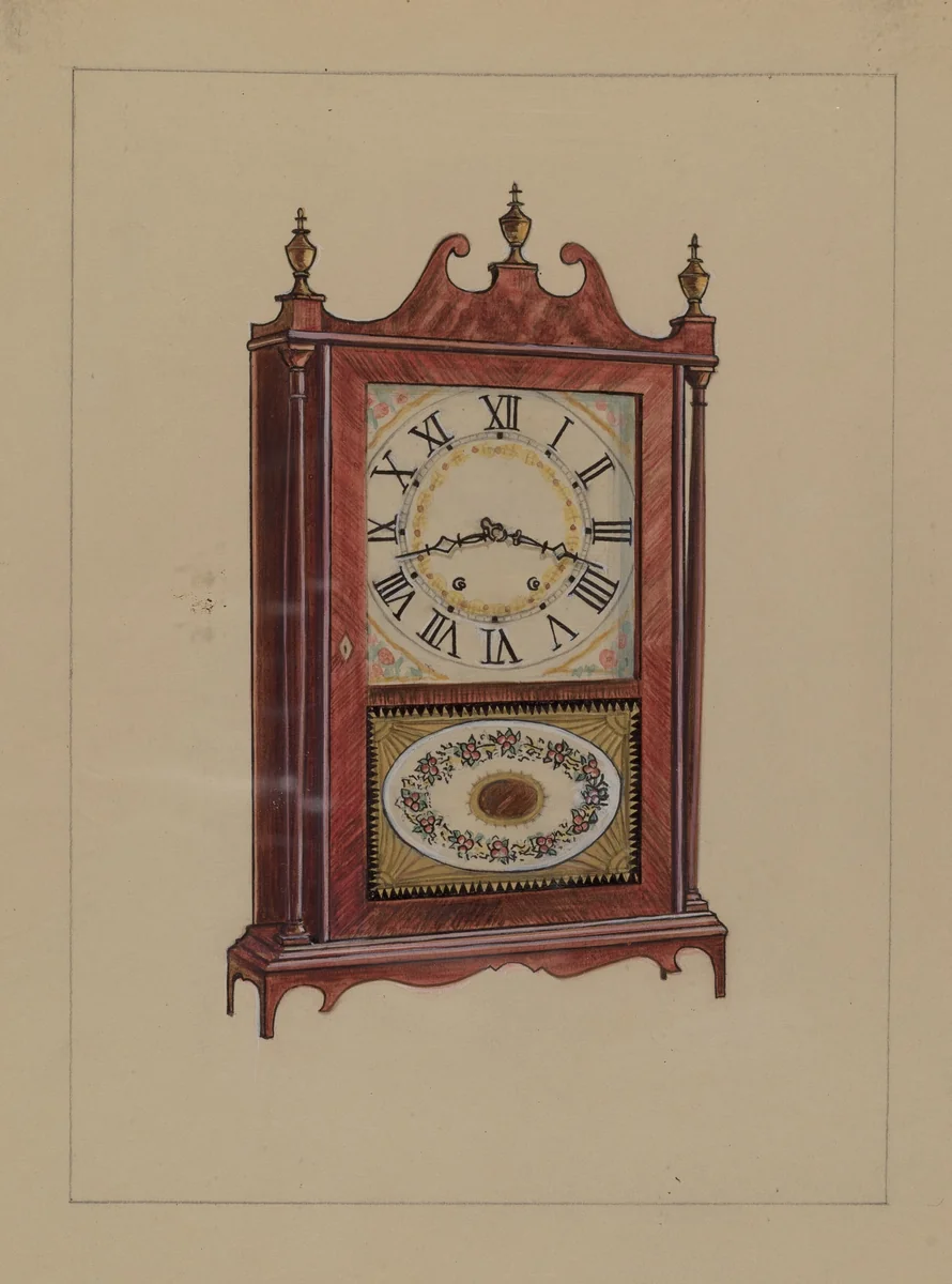 Shelf Clock by American 20th Century, index of american design, 1935-1942