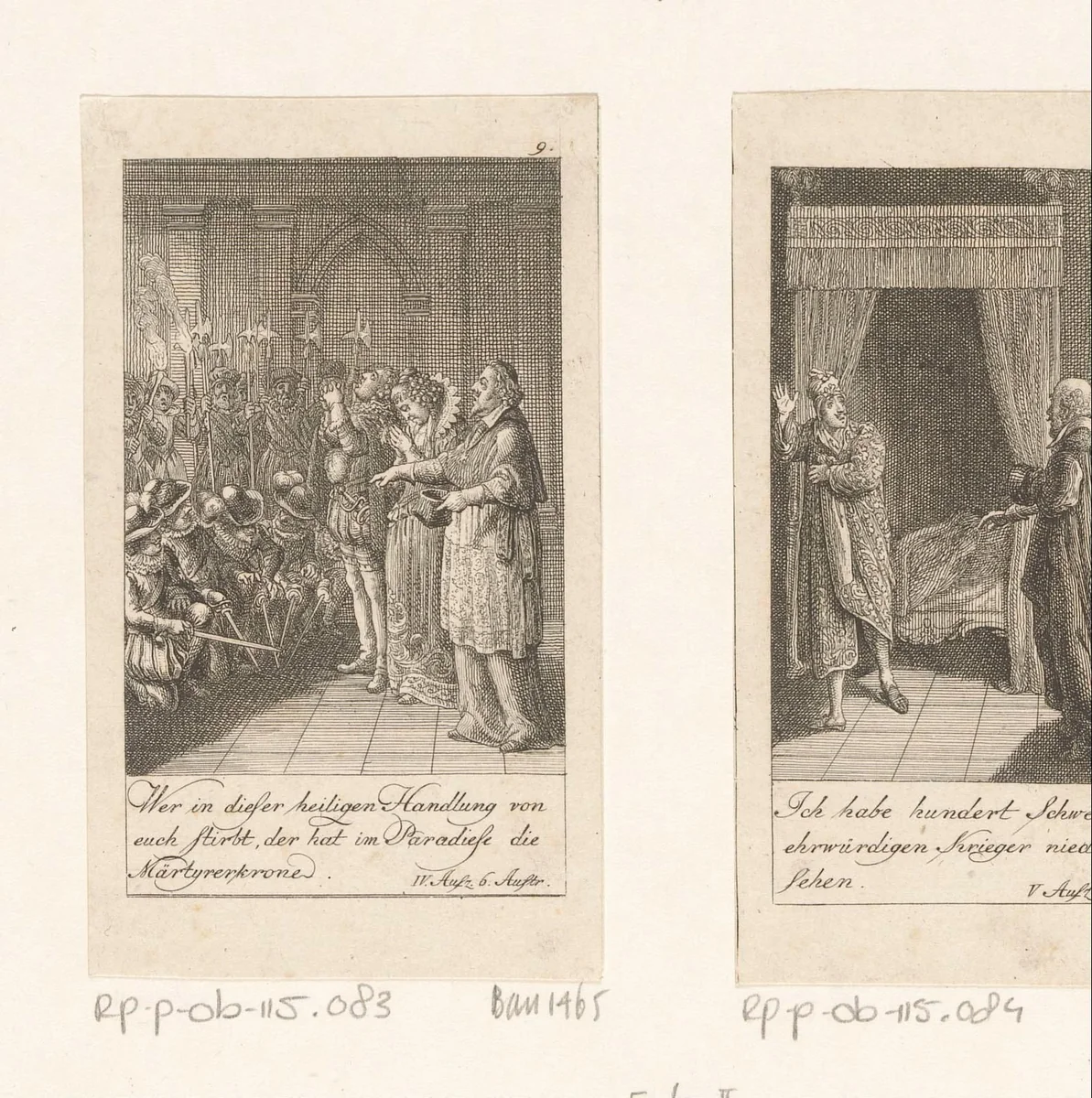 Dienaren kruisen hun degens by Daniel Nikolaus Chodowiecki, print, 1790