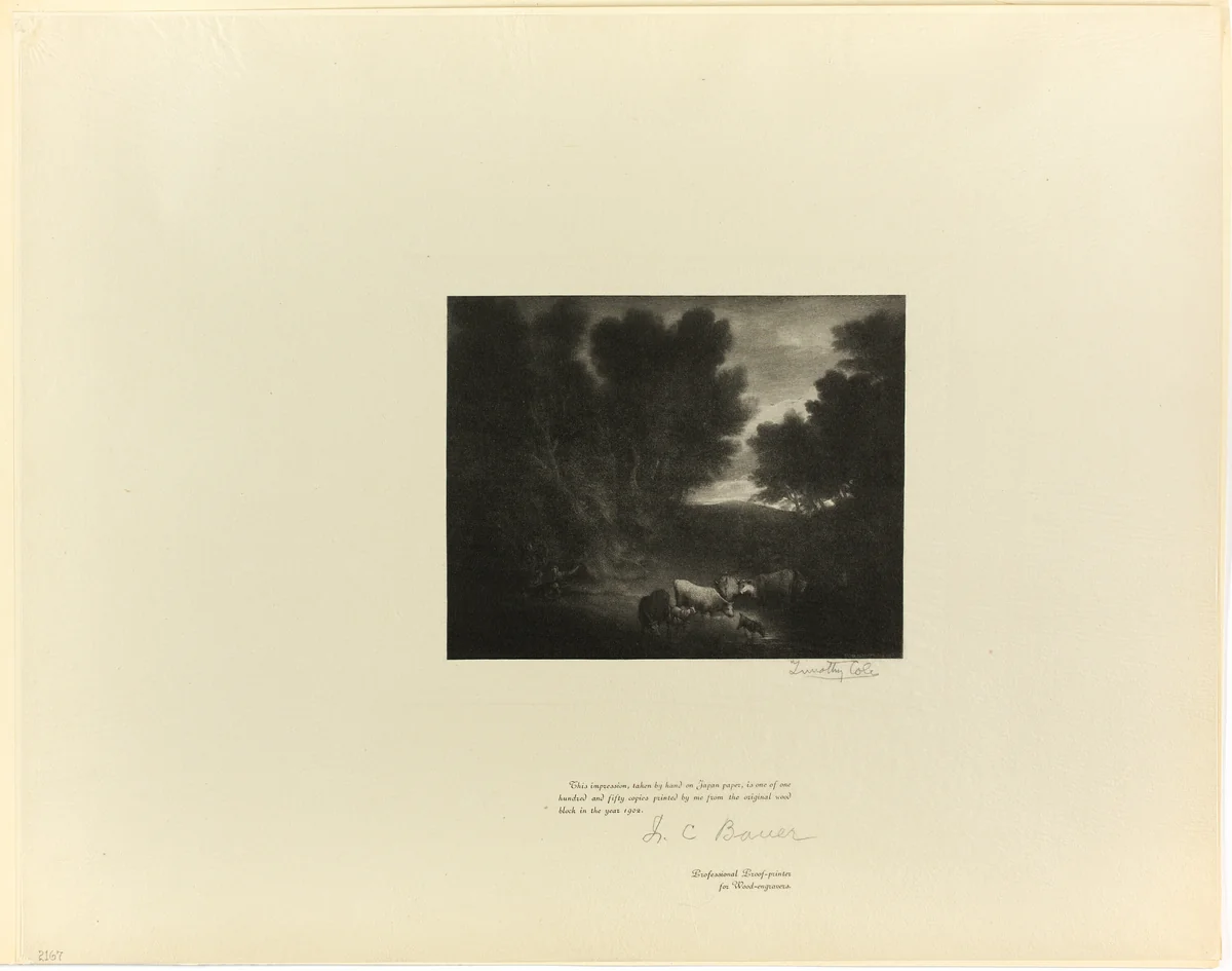 The Watering Place, from Old English Masters by Timothy Cole, print, 1897