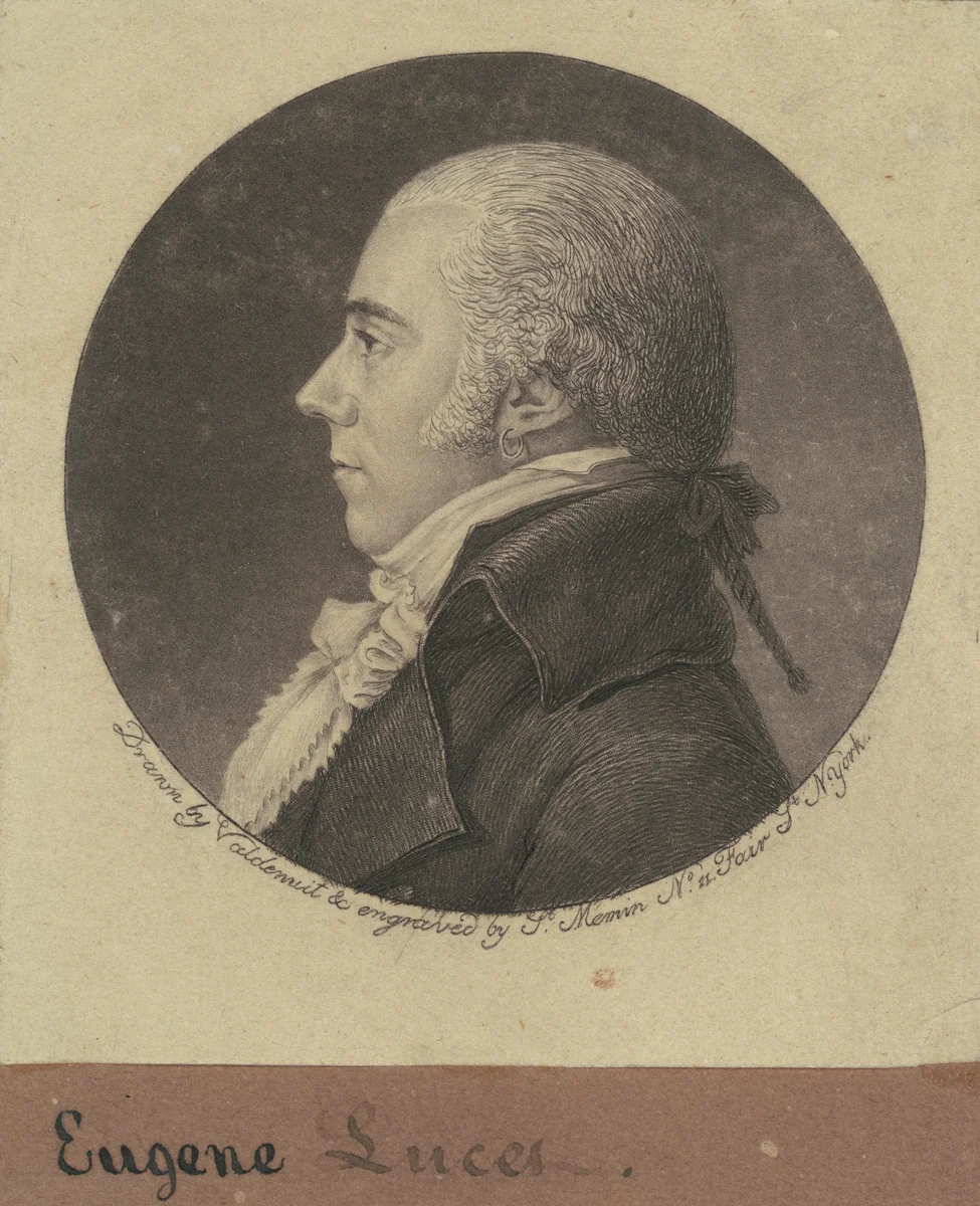 Eugene Lucet by Charles B. J. Févret de Saint-Mémin, print, 1796