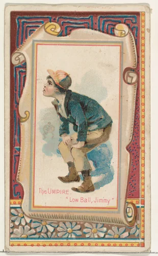 The Umpire, "Low Ball, Jimmy," from the Terrors of America set (N136) issued by Duke Sons & Co. to promote Honest Long Cut Tobacco by W. Duke, Sons & Co., print, 1888-1889