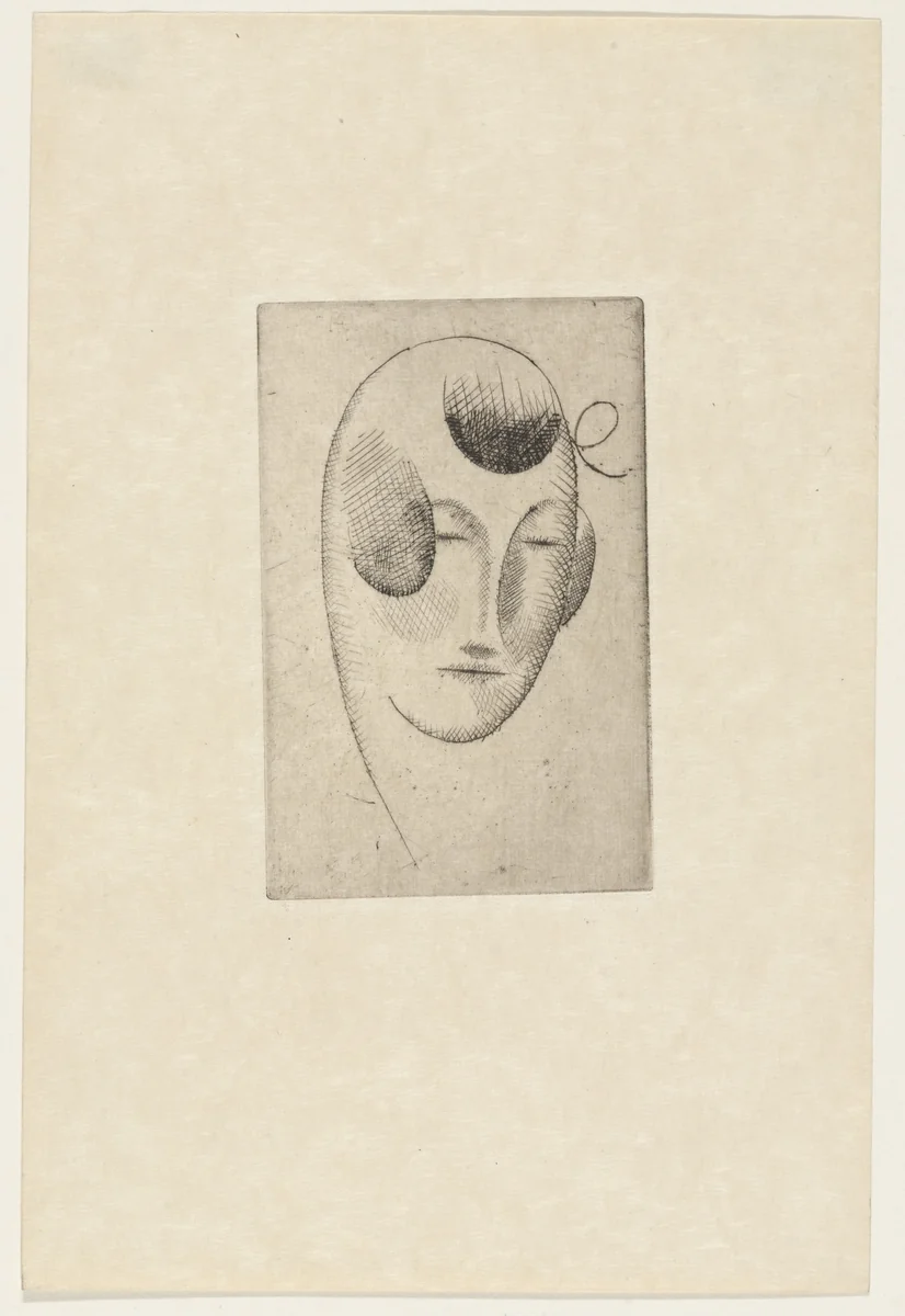 Female Head from The Drypoints of Elie Nadelman by Elie Nadelman, print, 1951