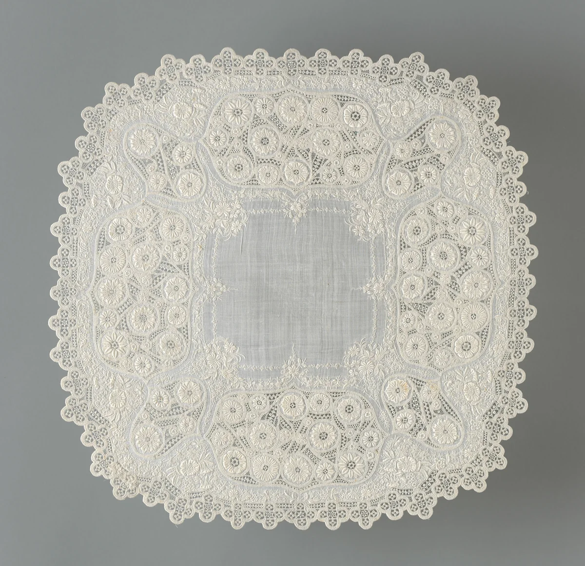Handkerchief by France, textile, 1825-1875