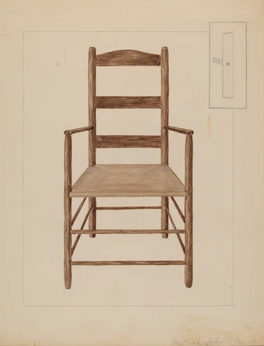 Chair by Frederick Jackson, index of american design, 1937