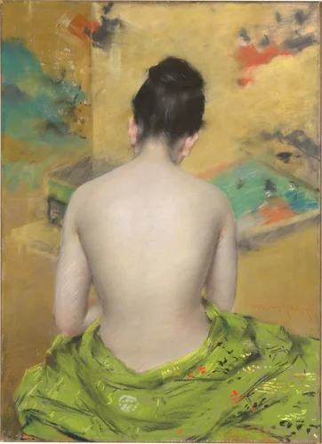Study of Flesh Color and Gold by William Merritt Chase, drawing, 1888