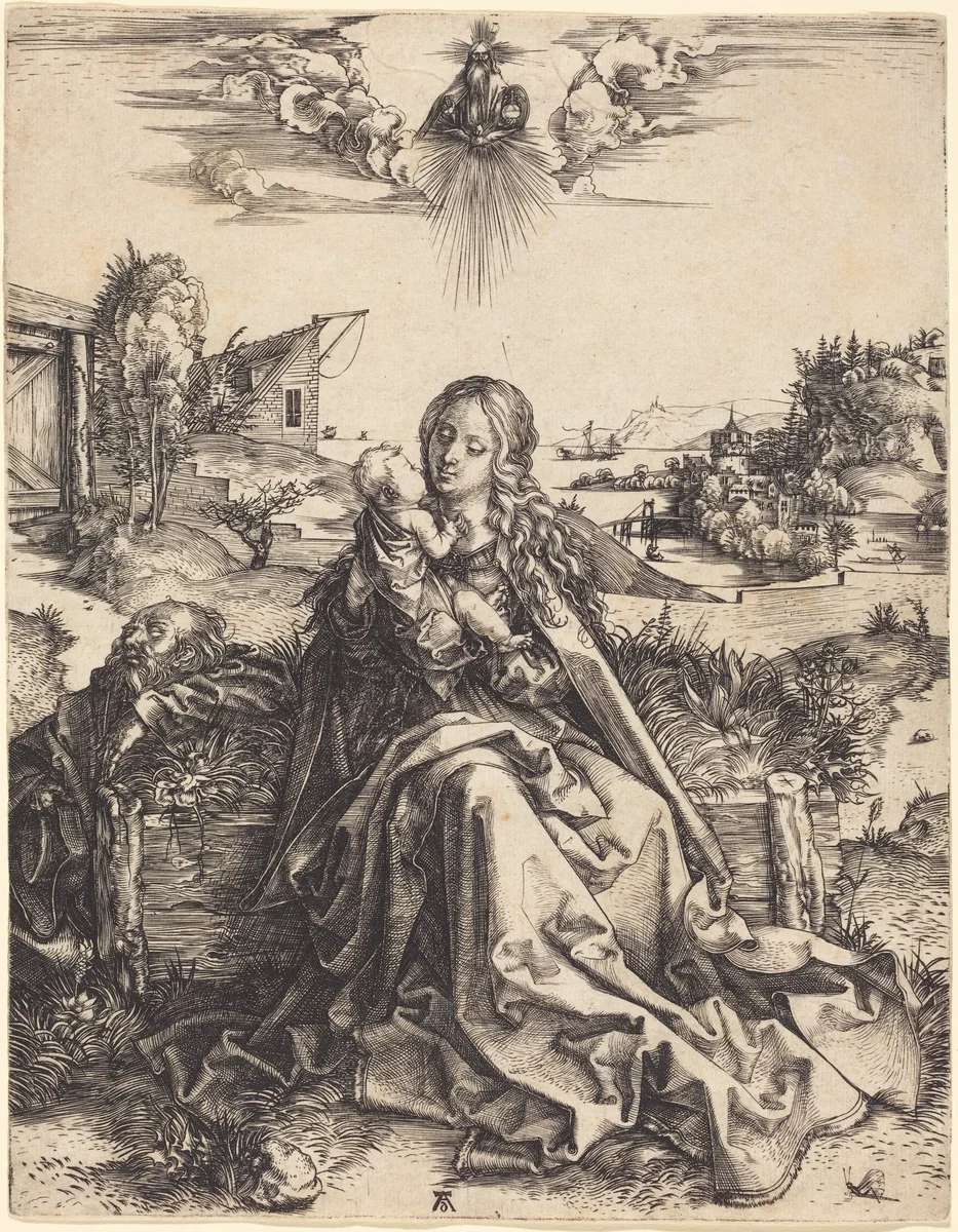 The Holy Family with the Mayfly by Albrecht Dürer, print, 1495-1496