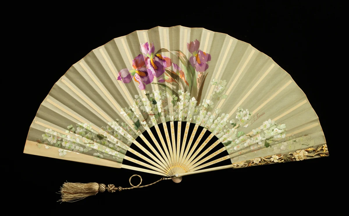 Fan by L. Gérard, artwork, 1885-1895