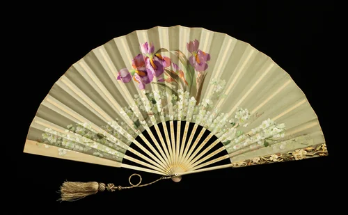 Fan by L. Gérard, artwork, 1885-1895