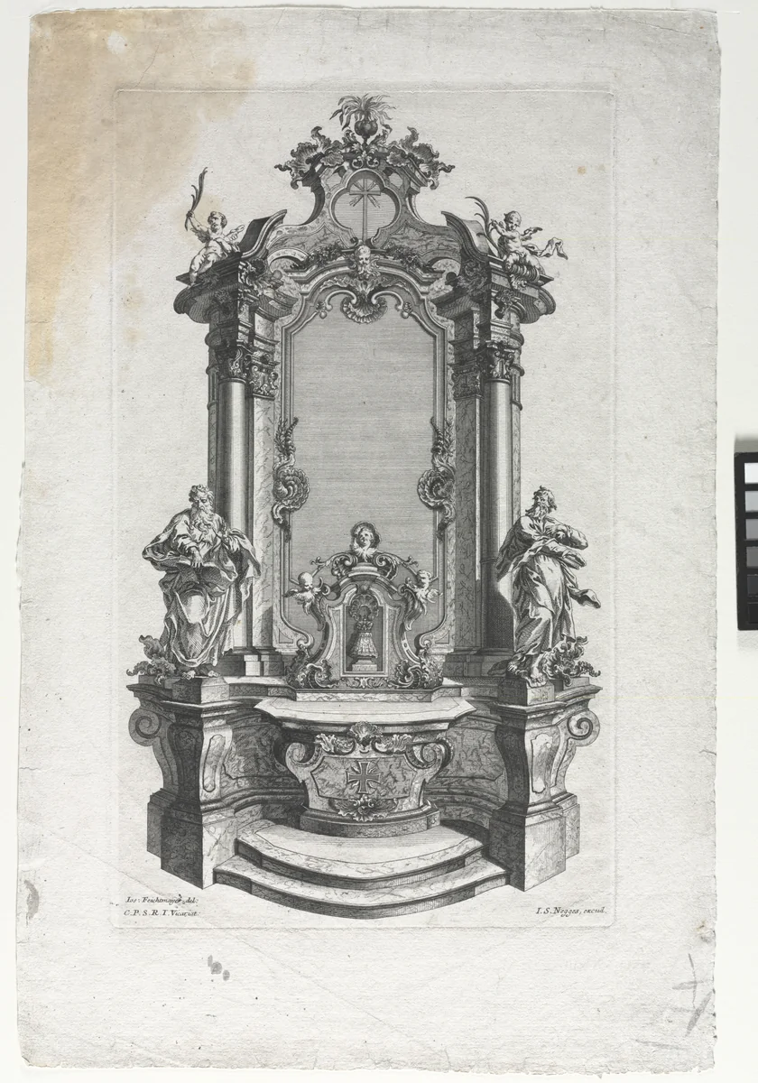 Model for Altar for Woodcarvers by Gottfried Bernhard Götz, print