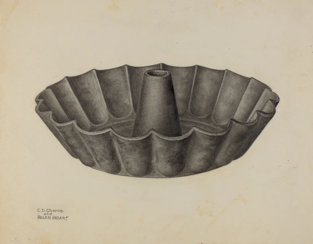 Cake Mold by Helen Hobart; Charles Charon, index of american design, 1941