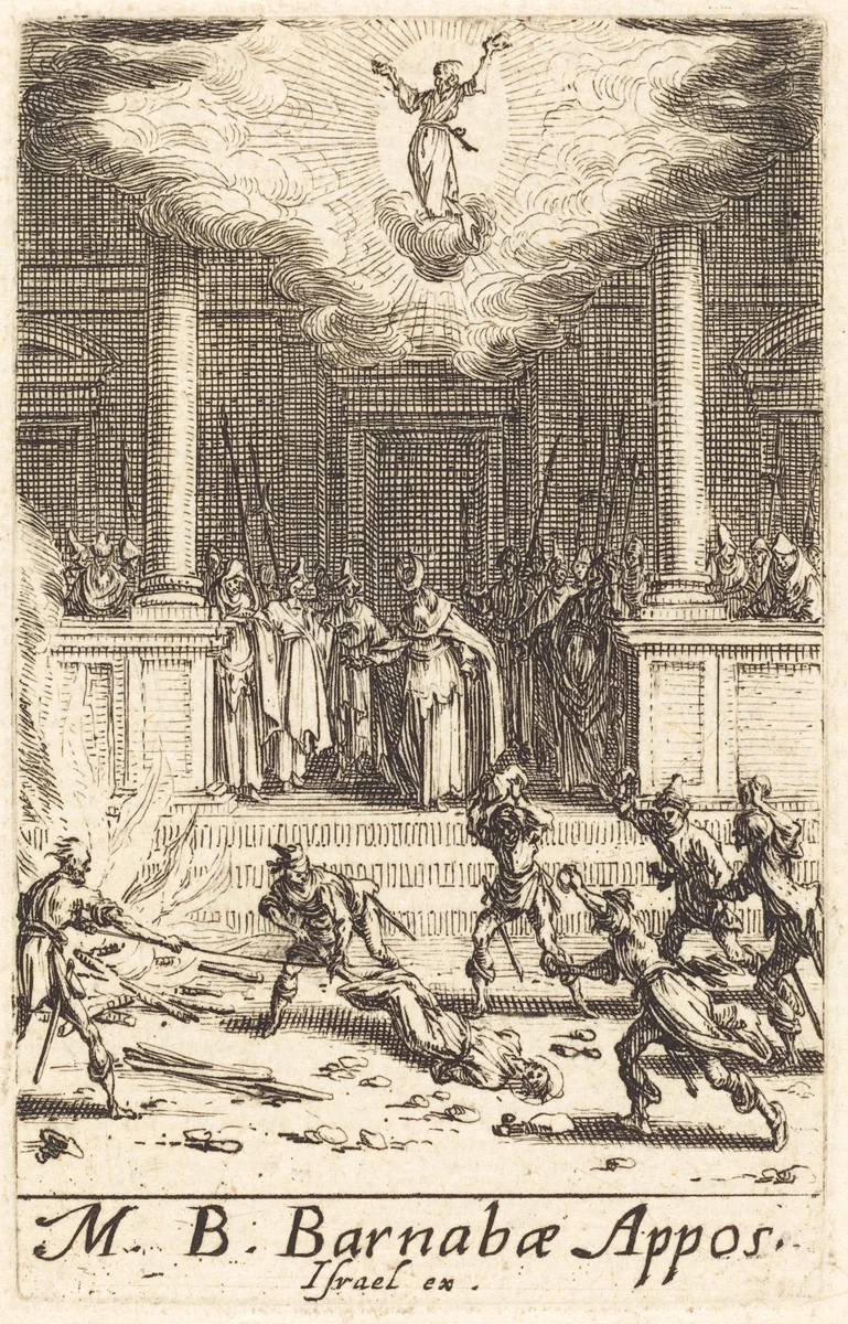 The Martyrdom of Saint Barnabas by Jacques Callot, print, 1634-1635