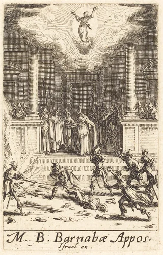 The Martyrdom of Saint Barnabas by Jacques Callot, print, 1634-1635