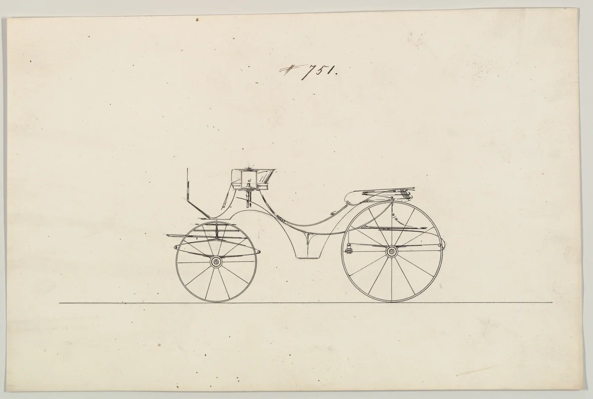 Cabriolet #751 by Brewster & Co., drawing, 1865-1875