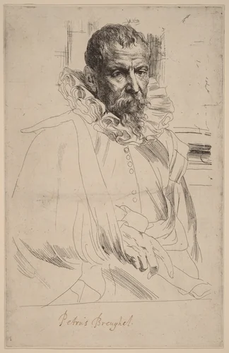 Pieter Bruegel the Younger by Anthony van Dyck, print, 1626-1641