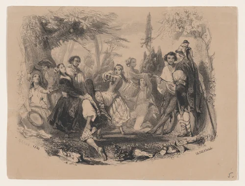 Venitian Songs, Act V of Cosima; (Verso) Title page for 'Album Musical' by Henri-Charles-Antoine Baron, print, 1837-1840