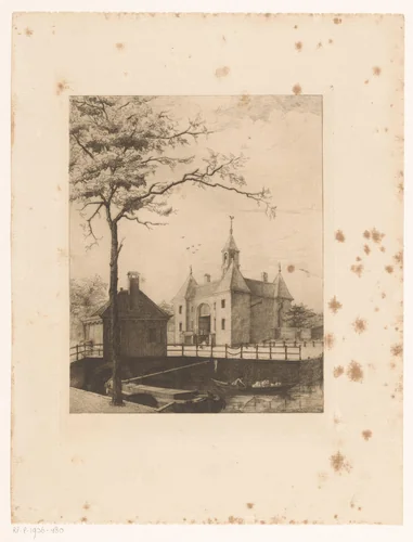 Leidsepoort in Amsterdam by Louise Henriëtte van Loenen, print, 1889-1913