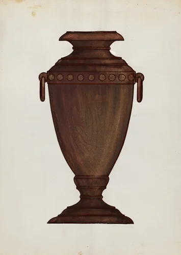 Rosewood Vase by Sebastian Simonet, index of american design, 1936