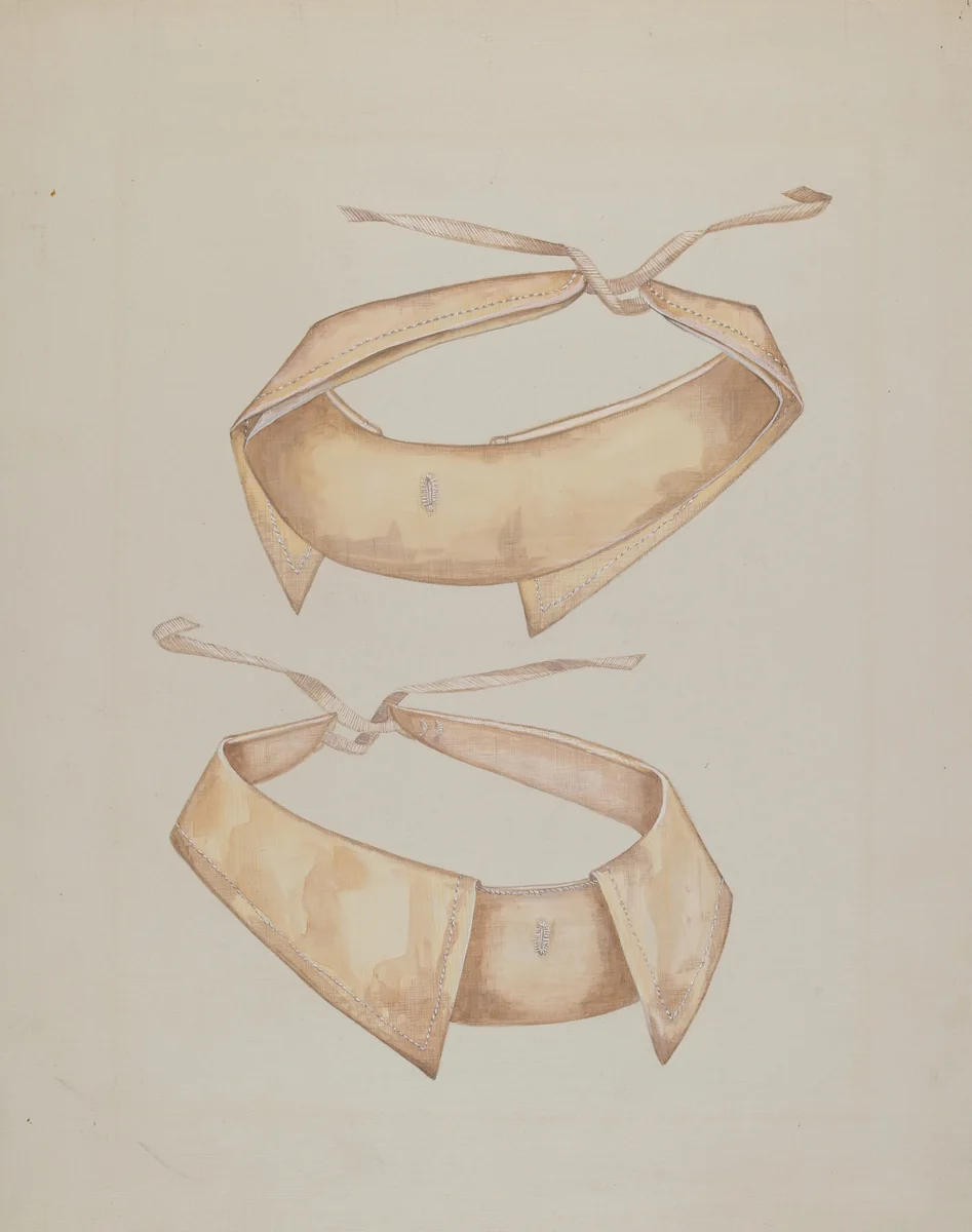 Man's Linen Collar by Verna Tallman, index of american design, 1937