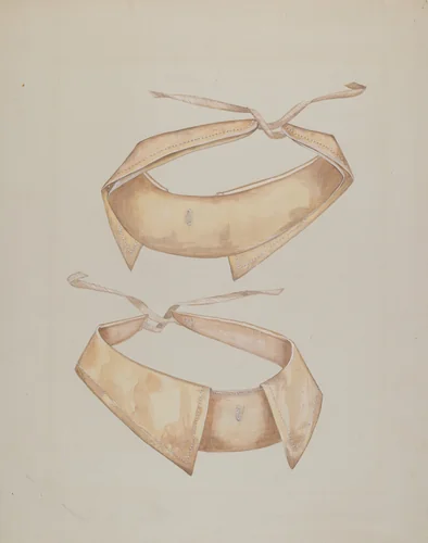 Man's Linen Collar by Verna Tallman, index of american design, 1937