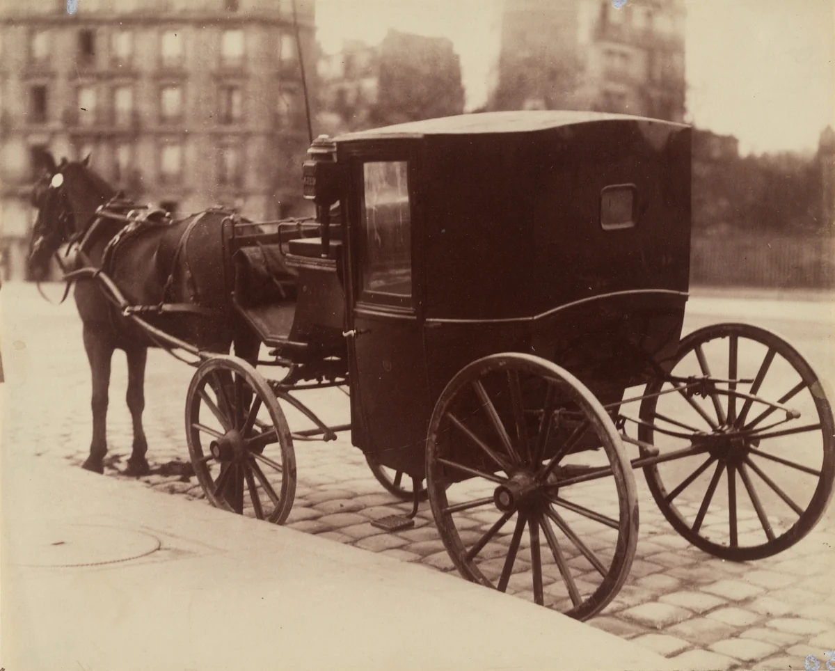 Le Fiacre, avant les pneus by Eugène Atget, photograph, 1898