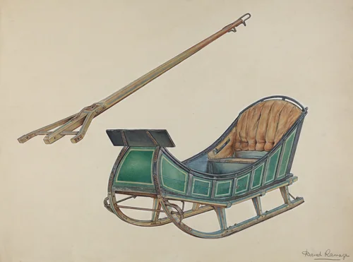 Sleigh by David Ramage, index of american design, 1935-1942